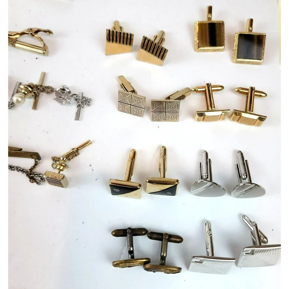 Mens Accessories Lot of Tie Bars, Tie Tacks, Money Clips, Cuff Links JH1354